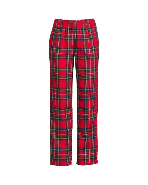 Lands' End Petite Print Flannel Pajama Pants