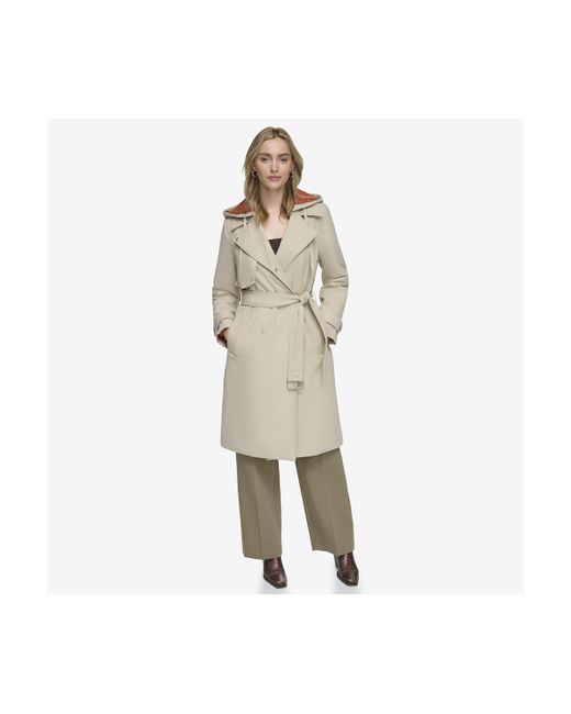 Andrew Marc Evesham Mixed Media Insulated Trench Coat