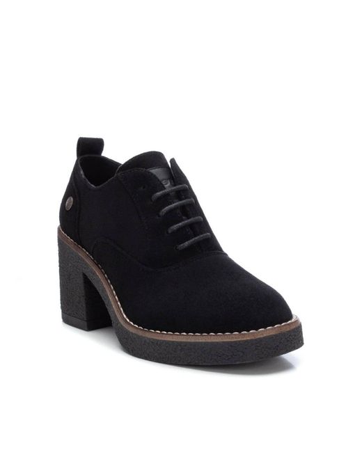 Xti Suede Heeled Oxfords By