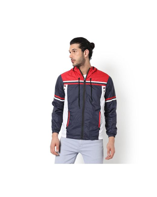 Campus Sutra Multicolor Zip-Front Jacket With Insert Pocket