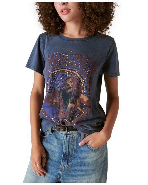 Lucky Brand Janis Joplin Studded Cotton T-Shirt