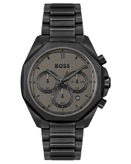 Boss Cloud Quartz Chronograph Ionic Plated Steel Watch 43mm