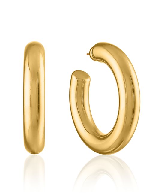 Oma The Label Chubby Large 18K Brass Hoops Earrings