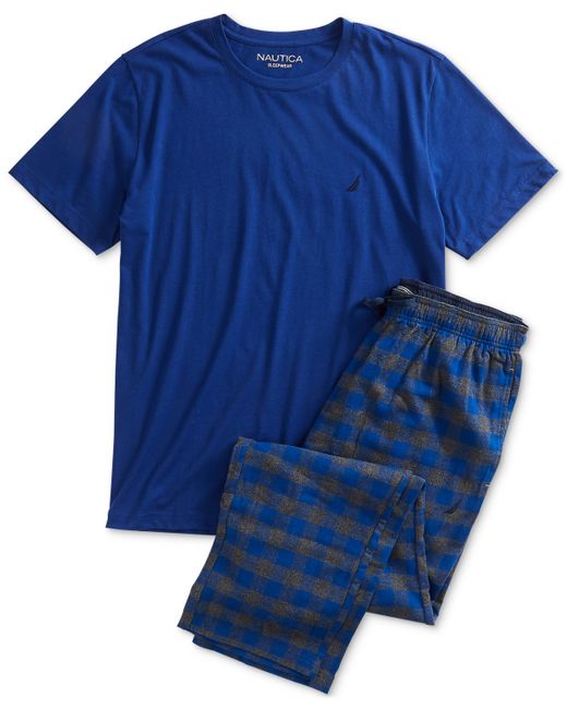 Nautica T-Shirt and Flannel Pants Pajama Set