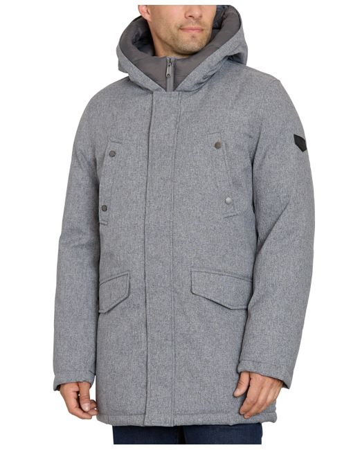 Sam Edelman Three-Quarter Hooded Parka Coat