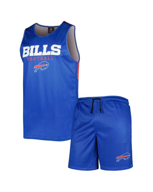 Foco Buffalo Bills Colorblock Mesh V-Neck and Shorts Set