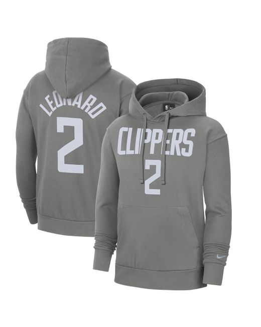 Nike Kawhi Leonard La Clippers 2020/21 Earned Edition Name and Number Pullover Hoodie
