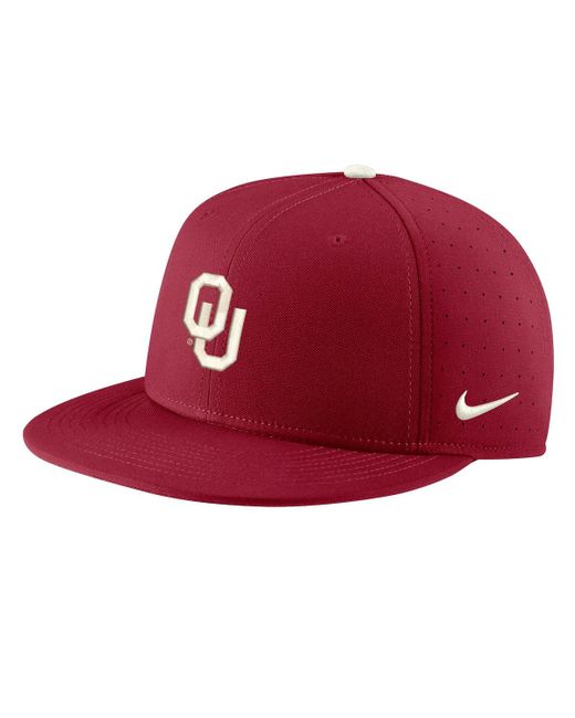 Nike Oklahoma Sooners Aero True Baseball Performance Fitted Hat