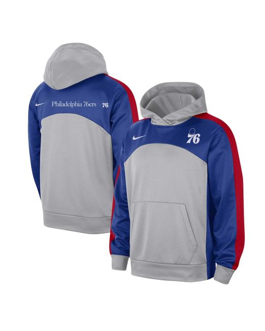 Nike Royal Philadelphia 76ers Authentic Starting Five Force Performance Pullover Hoodie