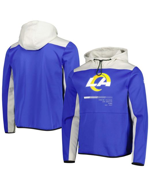New Era Los Angeles Rams Combine Authentic Hard Hitter Pullover Hoodie