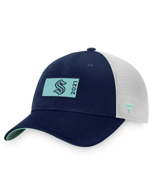 Fanatics White Seattle Kraken Authentic Pro Rink Trucker Snapback Hat