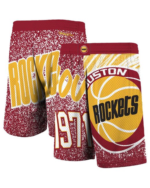 Mitchell & Ness Mitchell Ness Houston Rockets Hardwood Classics Jumbotron Sublimated Shorts