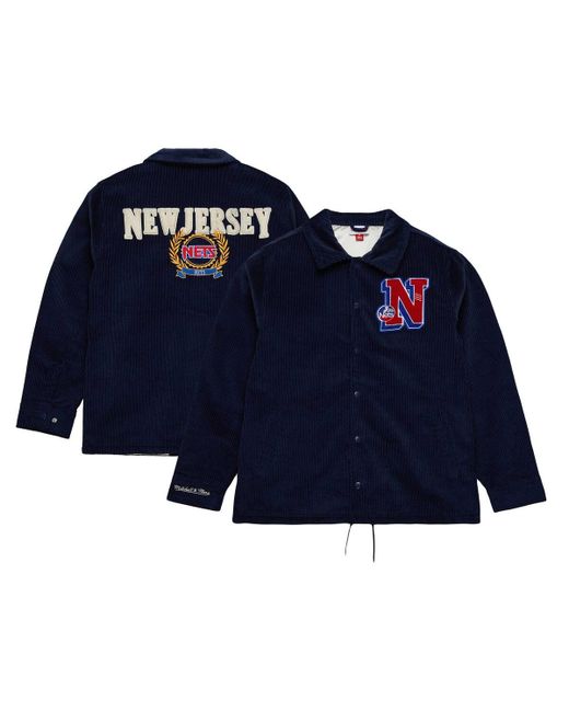 Mitchell & Ness New Jersey Nets Hardwood Classics Coaches Full-Snap Jacket