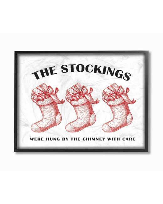 Stupell Industries Christmas The Stockings Vintage-Inspired Icons Framed Giclee Art 11 x 14
