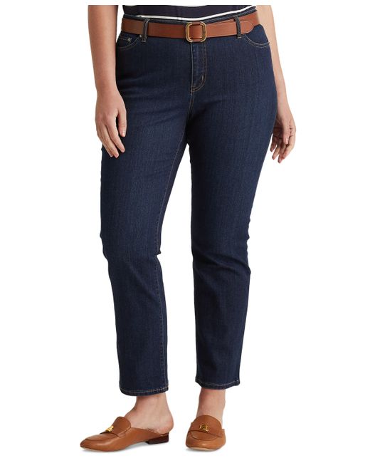 Lauren Ralph Lauren Plus Mid-Rise Straight Jean