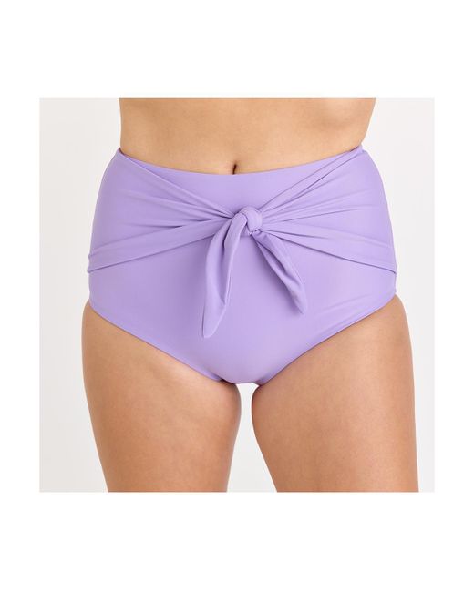 Calypsa High Waisted Bikini Bottom With Front Tie