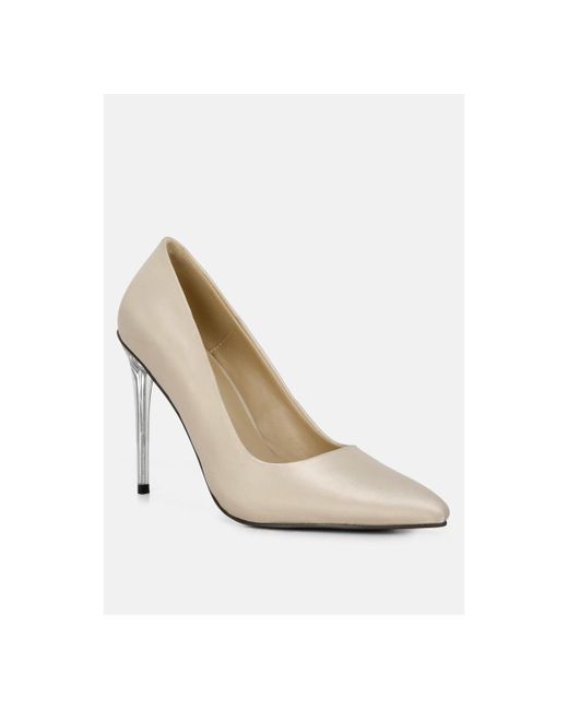 Rag & Co Stakes Clear Heel Classic Pumps