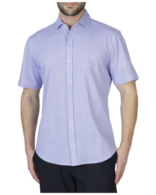 TailorByrd Mini Geo Knit Short Sleeve Shirt