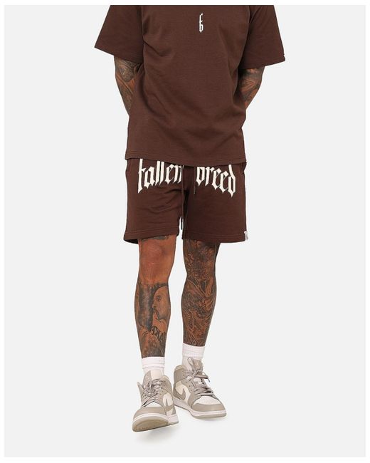 Fallen Breed Puff Logo Zip Sweat Shorts off white