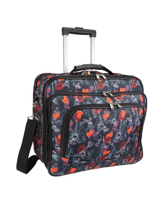 World Traveler 17-inch Rolling Laptop Case with Wheels and Handle
