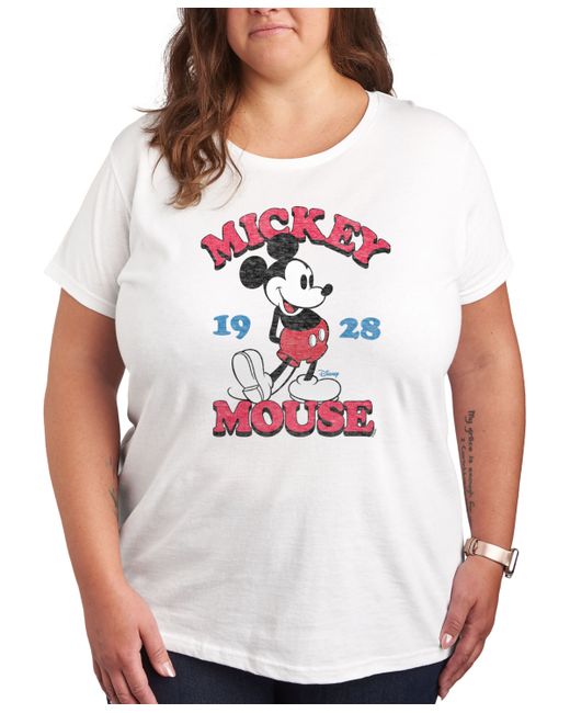 Hybrid Apparel Air Waves Trendy Plus Mickey Mouse Graphic T-shirt