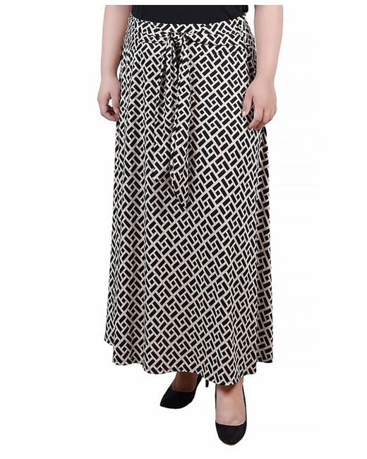 Ny Collection Plus Maxi with Sash Waist Tie Skirt