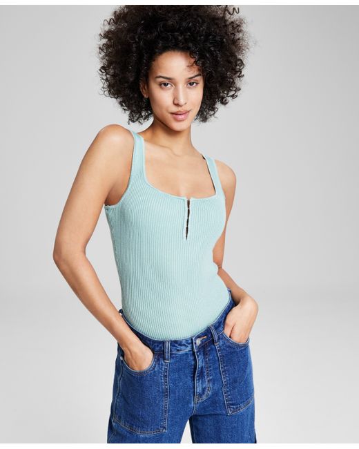 And Now This Hook-and-Eye Sweater Sleeveless Bodysuit