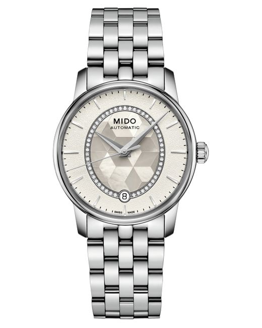 Mido Swiss Automatic Baroncelli Diamond 1/10 ct. t.w. Bracelet Watch 33mm