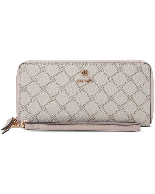 Nine West Linnette Small Zip Around Wallet with Wristlet Marble
