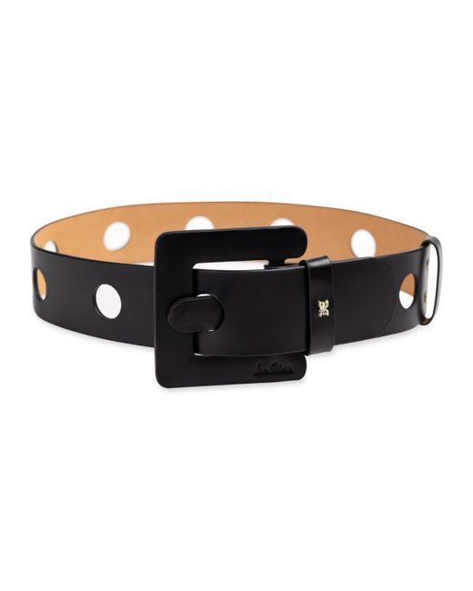 Sam Edelman Perforated Leather Belt with Covered Buckle