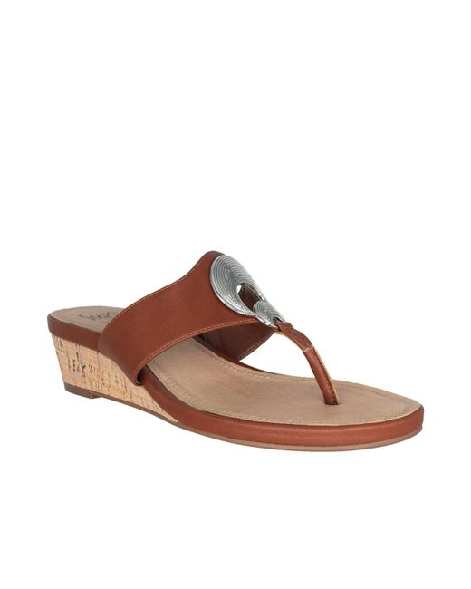 Impo Rocco Ornamented Thong Wedge Sandals