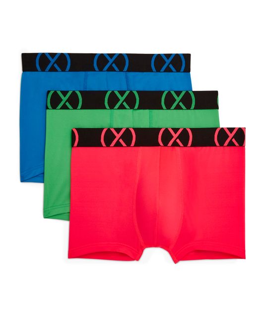 2(X)Ist Micro Sport No Show Performance Ready Trunk Pack of 3 Diva Pink Electric Green