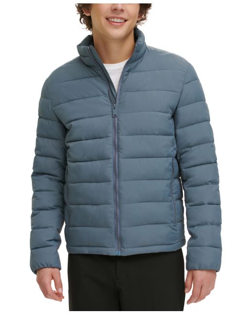 Dkny Quilted Full-Zip Stand Collar Puffer Jacket