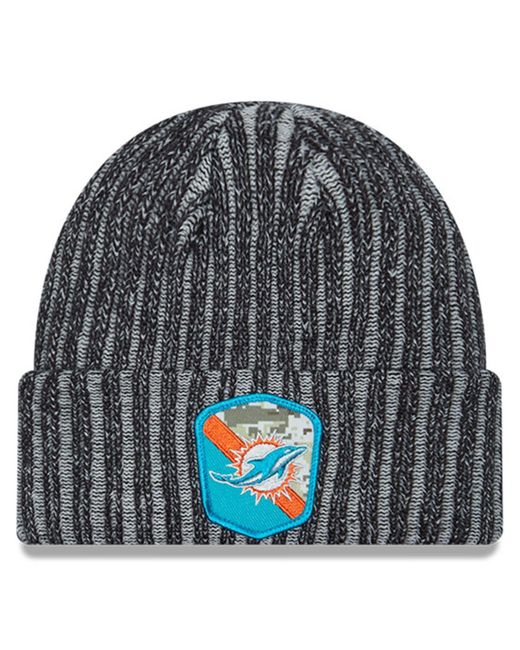 New Era Miami Dolphins 2023 Salute To Service Cuffed Knit Hat