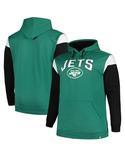 Profile New York Jets Big and Tall Trench Battle Pullover Hoodie