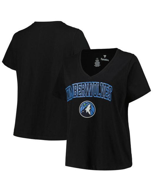 Profile Minnesota Timberwolves Plus Arch Over Logo V-Neck T-shirt