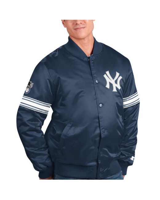 Starter New York Yankees Pick and Roll Satin Varsity Full-Snap Jacket