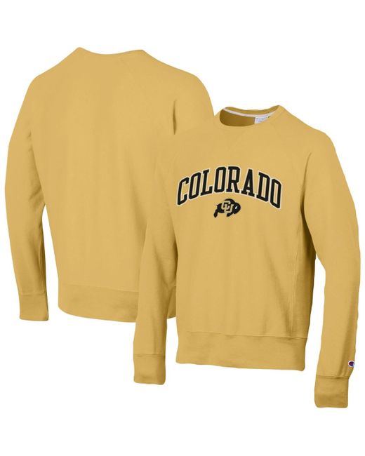 Champion Distressed Colorado Buffaloes Skinny Arch Over Vintage-Like Wash Pullover Sweatshirt