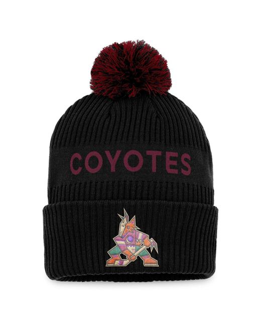 Fanatics Garnet Arizona Coyotes 2022 Nhl Draft Authentic Pro Cuffed Knit Hat with Pom