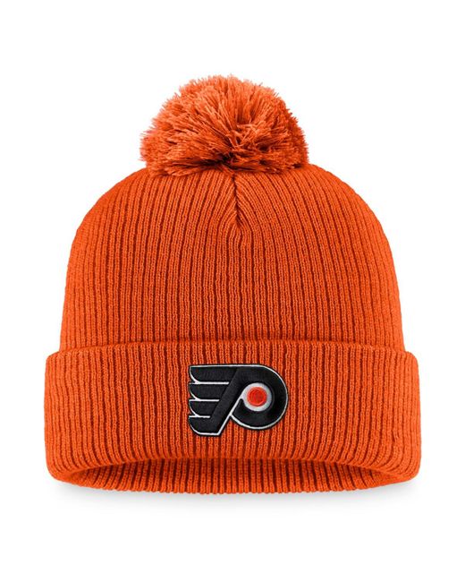 Fanatics Philadelphia Flyers Core Primary Logo Cuffed Knit Hat with Pom