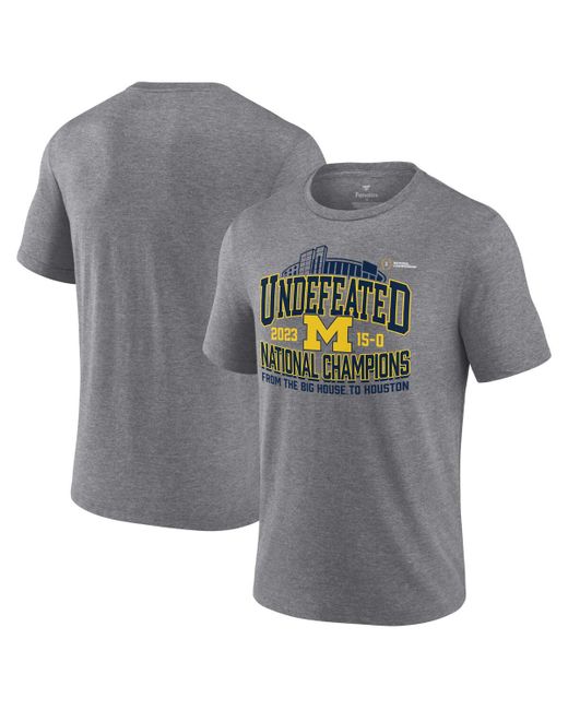 Fanatics Michigan Wolverines College Football Playoff 2023 National Champions Hometown Tri-Blend T-shirt