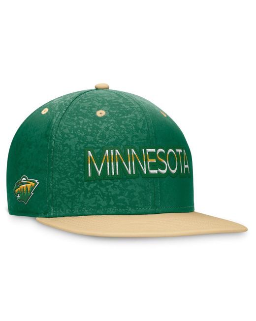 Fanatics Yellow Minnesota Wild Authentic Pro Snapback Hat