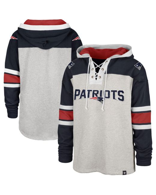 '47 Brand 47 Brand New England Patriots Gridiron Lace-Up Pullover Hoodie