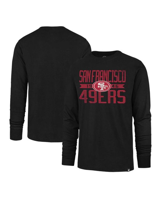 '47 Brand 47 Brand Distressed San Francisco 49ers Wide Out Franklin Long Sleeve T-shirt
