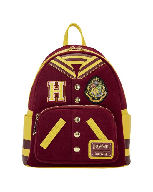 Loungefly and Harry Potter Hogwarts Crest Varsity Jacket Mini Backpack