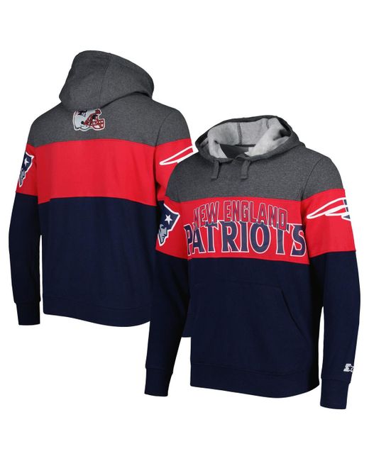 Starter Navy New England Patriots Extreme Pullover Hoodie