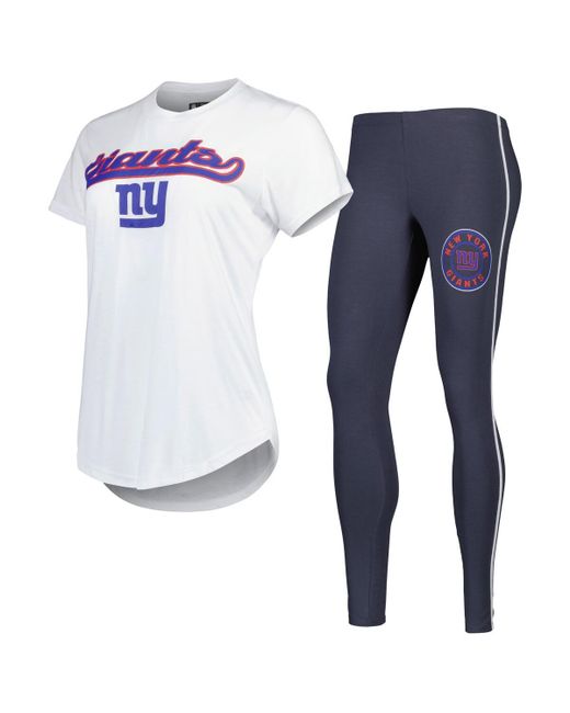 Concepts Sport Charcoal New York Giants Sonata T-shirt and Leggings Sleep Set