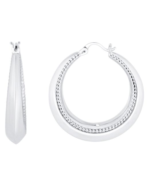 And Now This Twisted Rope Edge Detail Hoop Earring