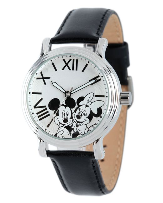 EwatchFactory Disney Mickey Mouse Minnie Shiny Silver Vintage Alloy Watch
