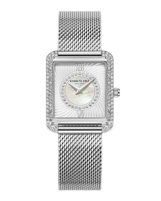 Kenneth Cole New York Classic Tone Stainless Steel Mesh Bracelet Watch 30.5mm